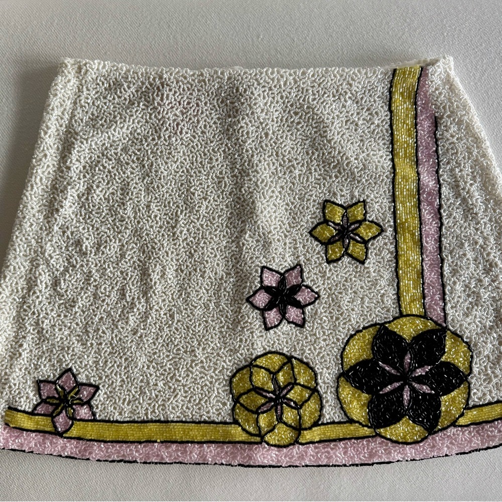 Oceanus Embroidered A-Line Mini Skirt
